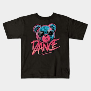 Neon Teddy Bear Dance Kids T-Shirt